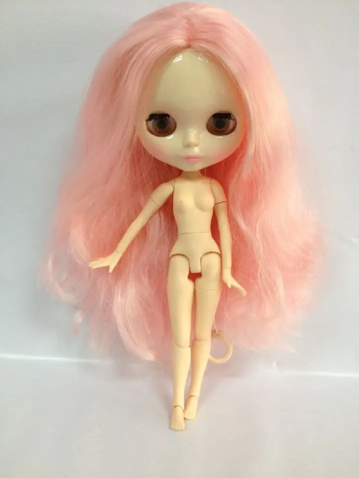 Бесплатная доставка розовые волосы Обнаженная кукла шарнирная Заводская