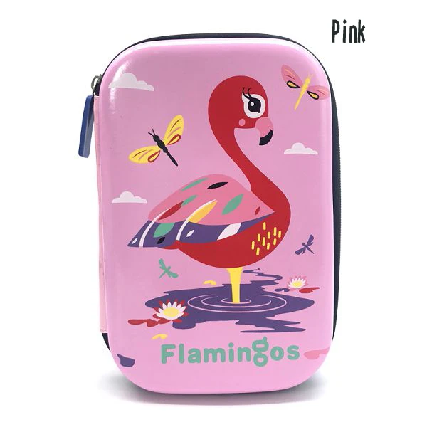 Pink flamingo Пенал Estuche Эсколар Kalemlik животного КАЛЕМ Kutusu Estuches Para El колеги коробка школы Kawaii карандаш большой единорог - Цвет: Pink flamingo