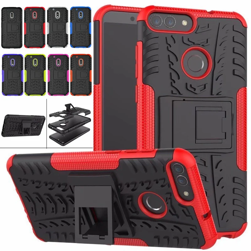 

For Huawei Y5 Y6 Y9 2018 P20 P Smart P10 Y3II Y5II Y5II Honor 10 8 7X Case Armor Silicone Shockproof Stand Back Cover Cases