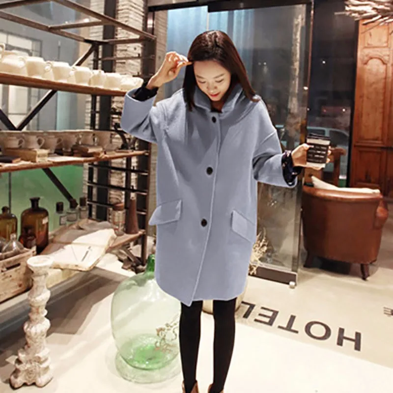 BEFORW зимнее Длинный рукав пальто женское мода корейский зимняя женский шерсть