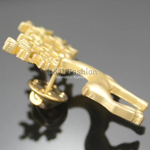 Женская блузка с золотистым оленем и рогом оленя рубашка воротником брошка на