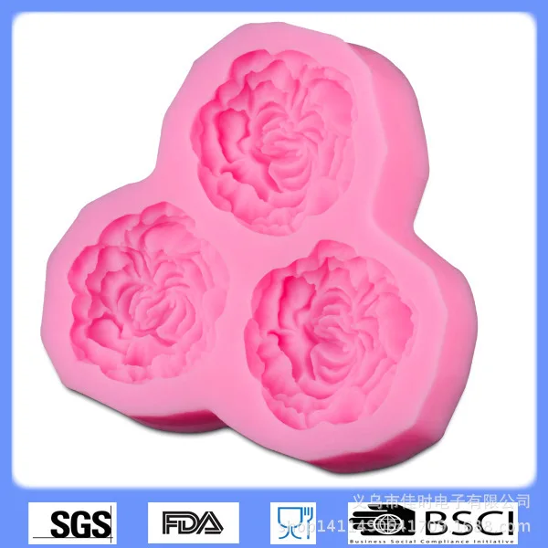 Три пиона stampi в силиконовой кухне diy moldas de silicona para помадка 3D формы для мыла 2305|stampi in
