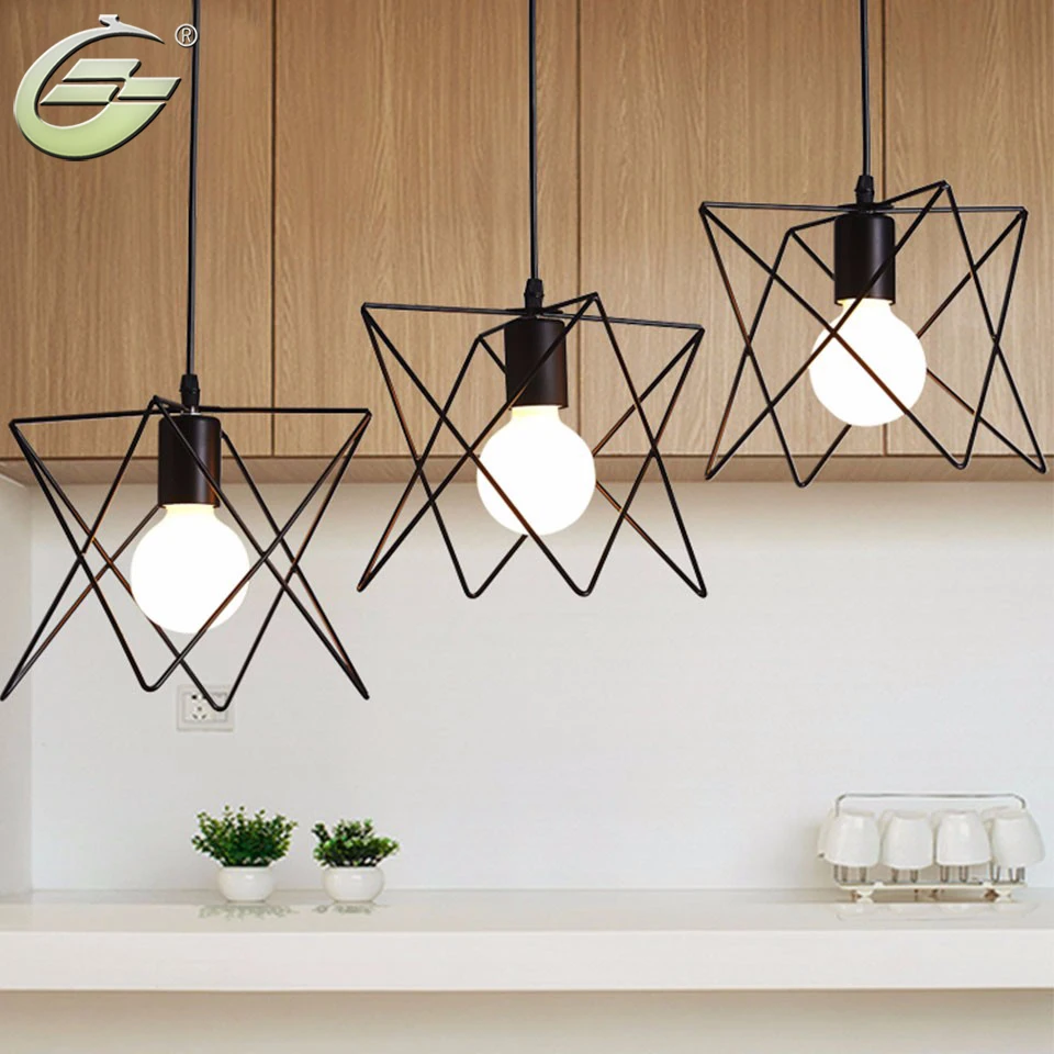 Абажур в стиле ретро с железной клеткой для внутреннего освещения винтажный