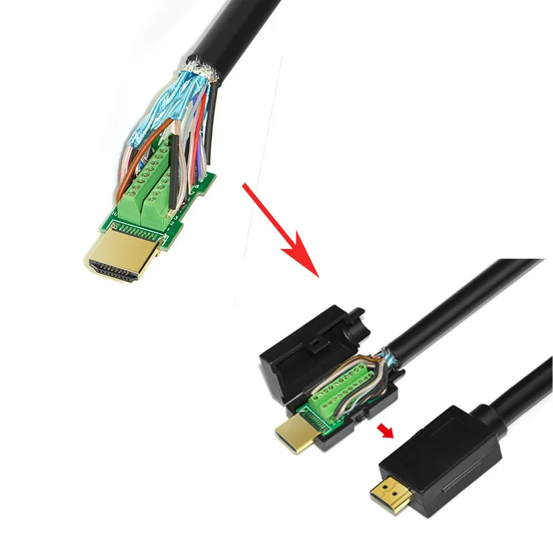 2-Pack) HDMI Мужской разъем с винтом, разъем Поддержка HDMI 2,0