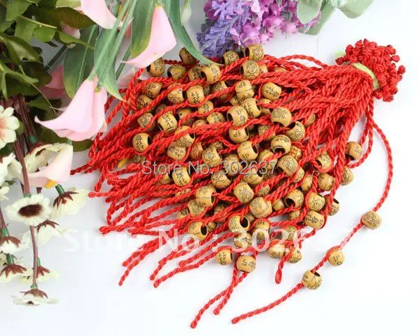 24 шт. китайские коричневые бусины для амулета браслеты Red Luck #22120 | Украшения и