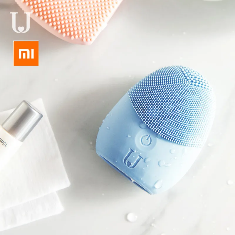 Xiaomi mijia sonic Очищающая щетка для лица, Мини электрическая Массажная стиральная машина, водонепроницаемые силиконовые инструменты для глубокого очищения лица
