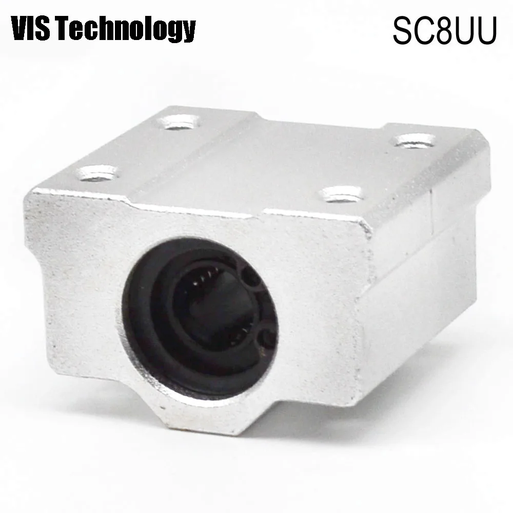 4pcs/lot SC8UU SCS8UU Linear Ball Bearing Pillow Block shaft CNC parts for RepRap 3D printer | Компьютеры и офис