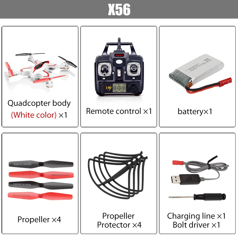 X56 White SYMA X56 складной Дрон 2,4G 4CH 6-осевой Радиоуправляемый вертолет Квадрокоптер Дрон без Камера дистанционного Управление Квадрокоптер Радиоуправляемый Дрон игрушка в подарок - Цвет: X56 White