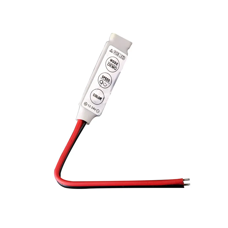 LED RGB контроллер DC12V мини 3 ключа Диммер драйвер для 5050/3528/2835 светодиодные полосы