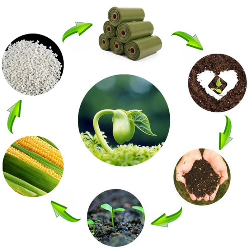 Compostable мешки для собак кукурузный крахмал защита земли биоразлагаемые мусора |