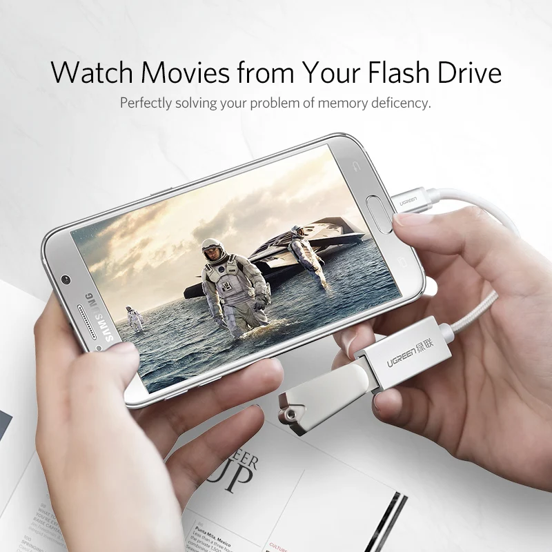Ugreen OTG кабель Micro USB OTG адаптер для samsung Galaxy XIAOMI HUAWEI Micro USB OTG Android планшет кабель для мобильного телефона OTG USB