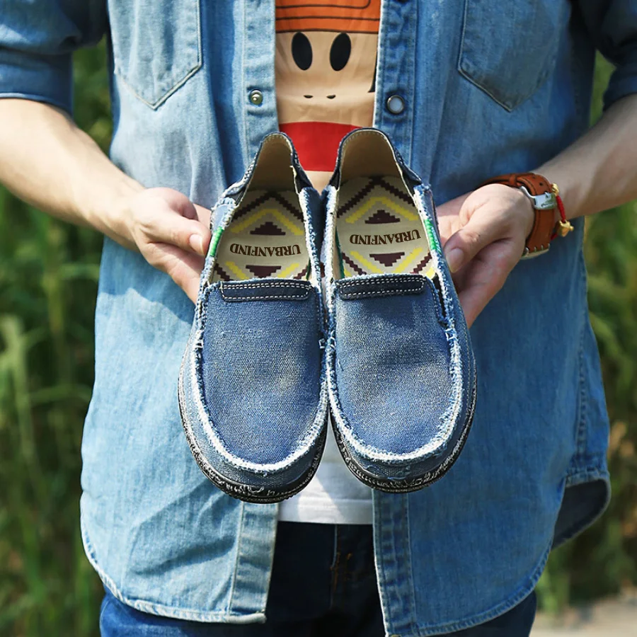 Мужские джинсы Urban Find летние дышащие туфли на плоской подошве лоферы для вождения