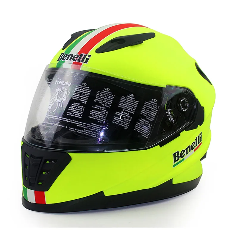 BENELLI мотоциклетный шлем с полным лицом, шлем для мотокросса, безопасный гоночный шлем, мотоциклетные шлемы