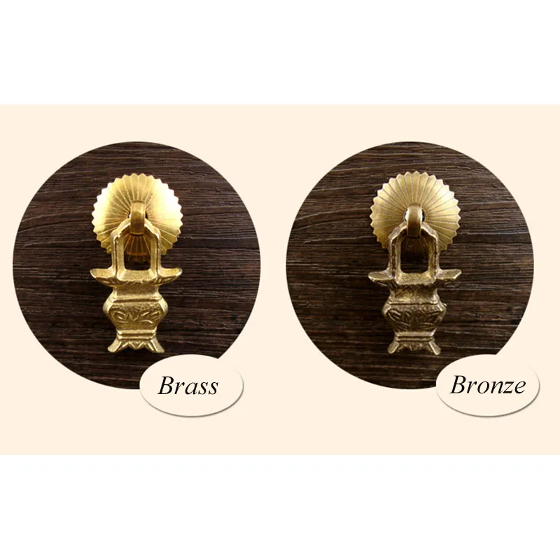 4 шт./лот Твердые Латунные Ручки для шкафа и ручки ящиков с отверстиями в