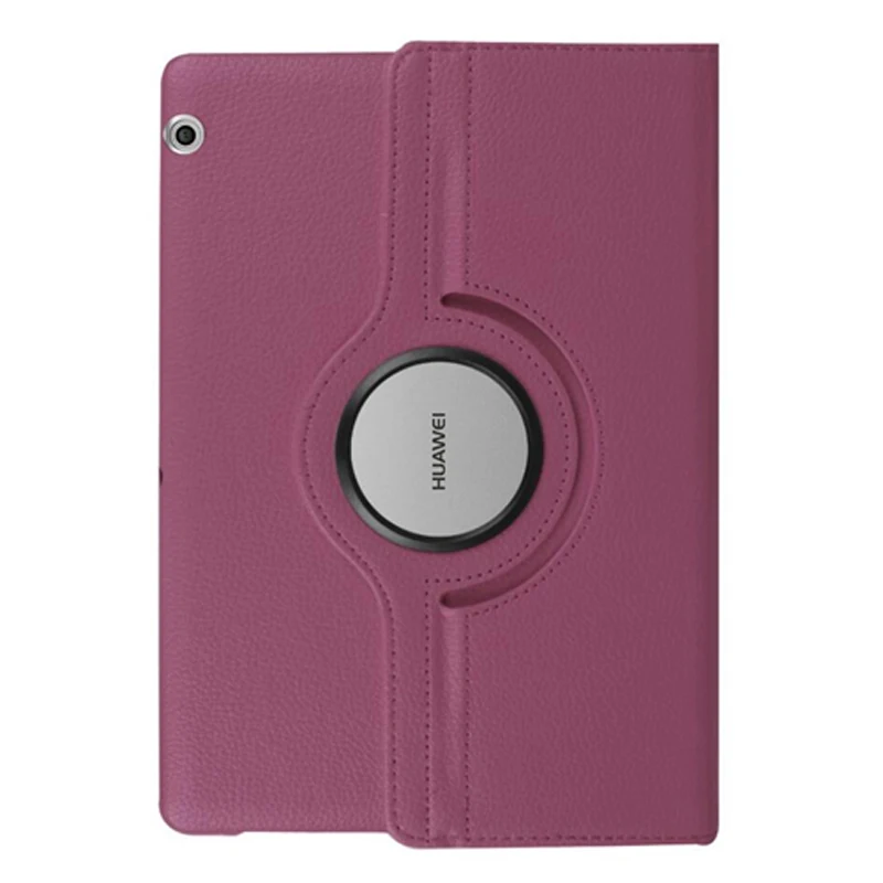 Чехол для планшета huawei MediaPad M3 Lite 10 BAH-W09/AL00 10,1 дюймов, вращающийся на 360 градусов, Защитная крышка для экрана из искусственной кожи - Цвет: Purple