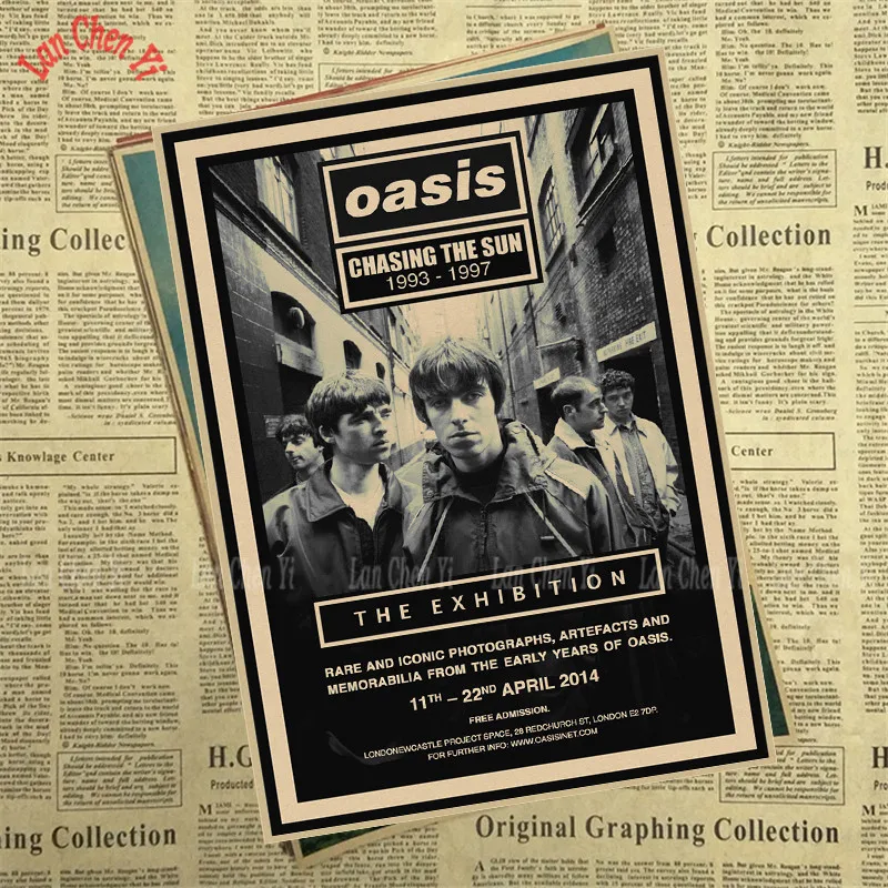 Серия OASIS, 2 ремешка, Классическая ностальгическая матовая крафт-бумага, плакат для кафе, креативная настенная бумага, украшение интерьера