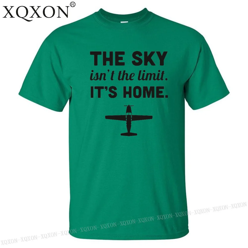 New- the sky Is Not limit it's home смешной самолет пилот Цитата футболка дизайн печати