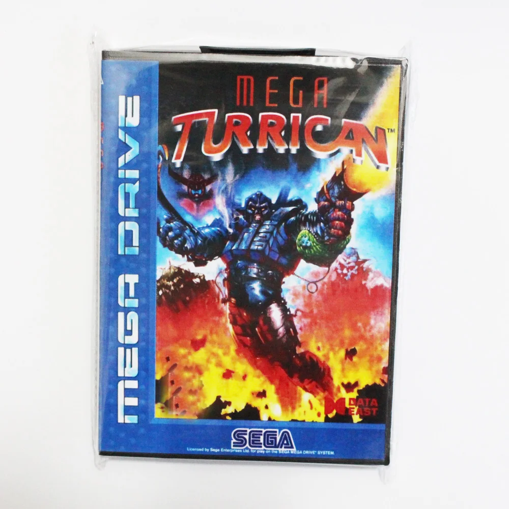 Игровой картридж Mega Turrican 16 бит MD игровая карта с розничной коробкой для Sega Drive |