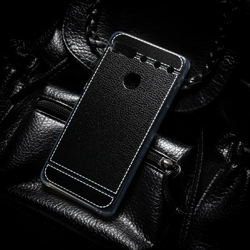 AKABEILA силиконовый чехол для Essential, чехол для телефона, TPU покрытие, личи, мягкая задняя крышка для эфирных PH-1, Противоударная защита для телефона - Цвет: Black