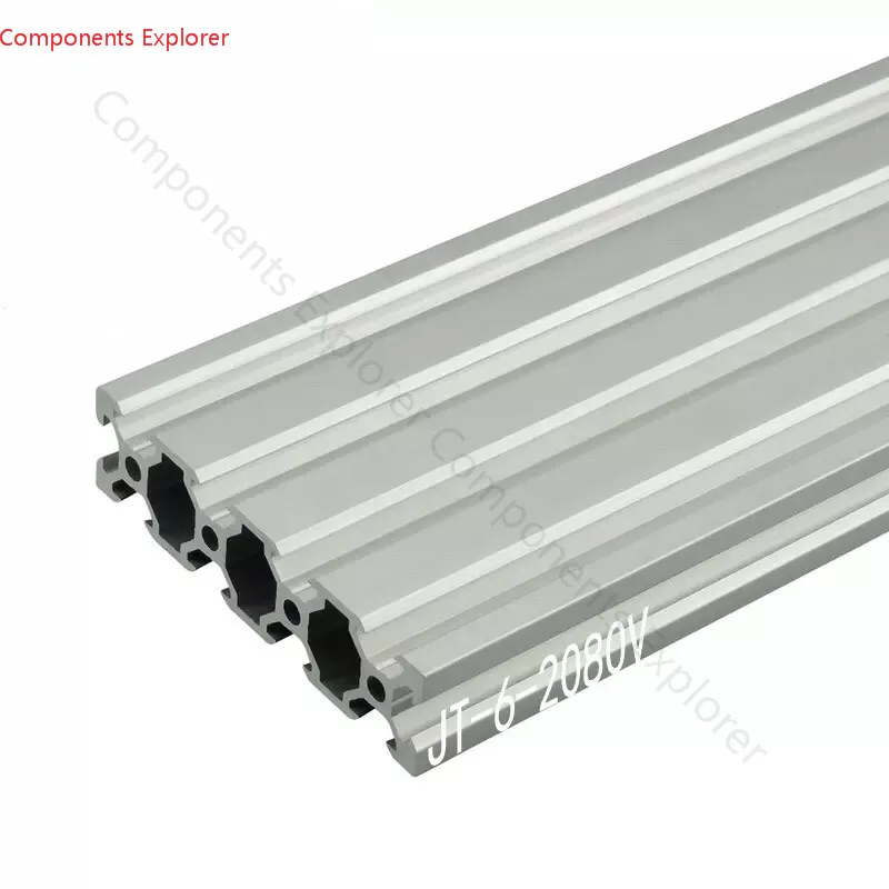 

Arbitrary Cutting 1000mm 2080 V-slot Aluminum Extrusion Profile,Silvery Color.