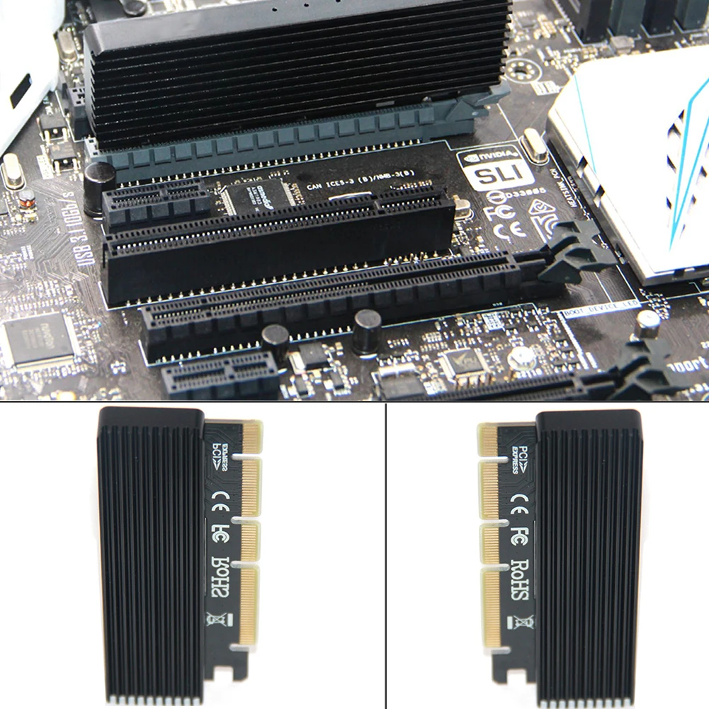 M.2 NVMe SSD NGFF к PCIE 3,0X16 адаптер с светодиодный M ключ интерфейсная карта Suppor PCI Express 3,0x4 Размер 2230-2280 m.2