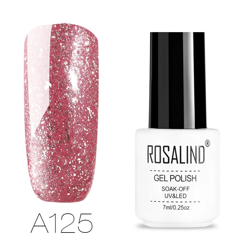 A125 ROSALIND Gel 1S Nail Polish Rose Gold Series Nail Art Manicure Gel Varnish Semi Permanent UV Nail Gel Lacquer - Цвет: A125