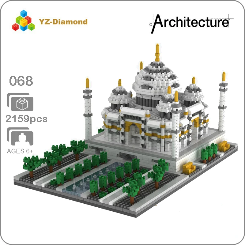 YZ 068 международно известная архитектура тадж махал дворец 3D модель 2159 шт. мини