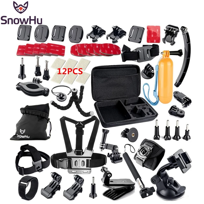 

SnowHu for Gopro hero accessories bundle Set tripod Monopod selfie stick For Go pro Hero 10 9 8 7 6 5 4 Yi 4K sjcam camera GS13
