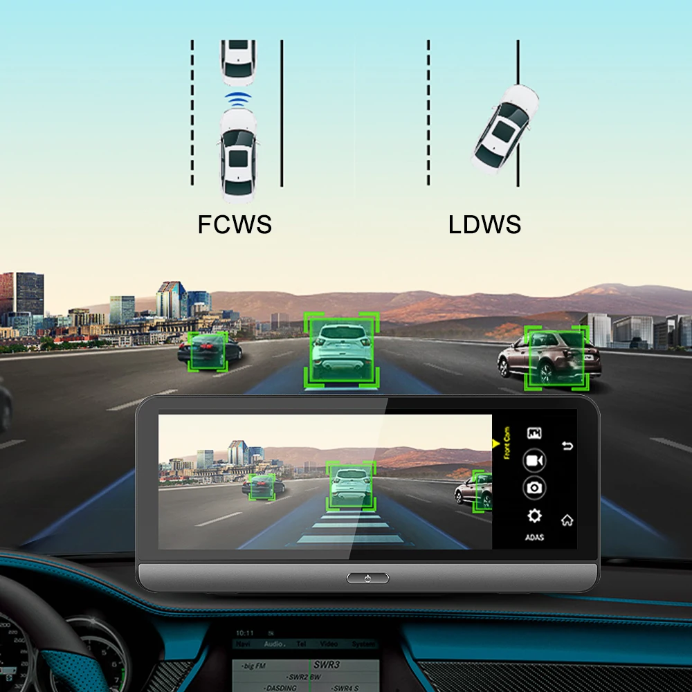 Автомобильный видеорегистратор YANTU 4G GPS 8 дюймов Android 5 1 Wi Fi 1080P|Видеорегистраторы| |