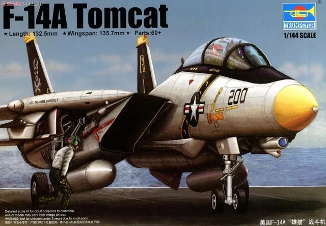 1:144 Америка темно-F-14A мужской Кот корабельный истребитель пластиковая Сборная модель самолета игрушка