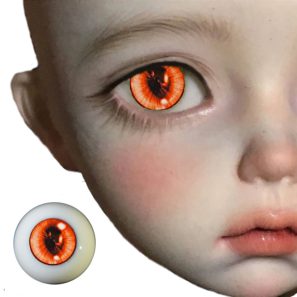 Пара BJd глаз для 1/3 1/4 1/6 bjd куклы оранжевый акварельный мультфильм Bjd глаза sd