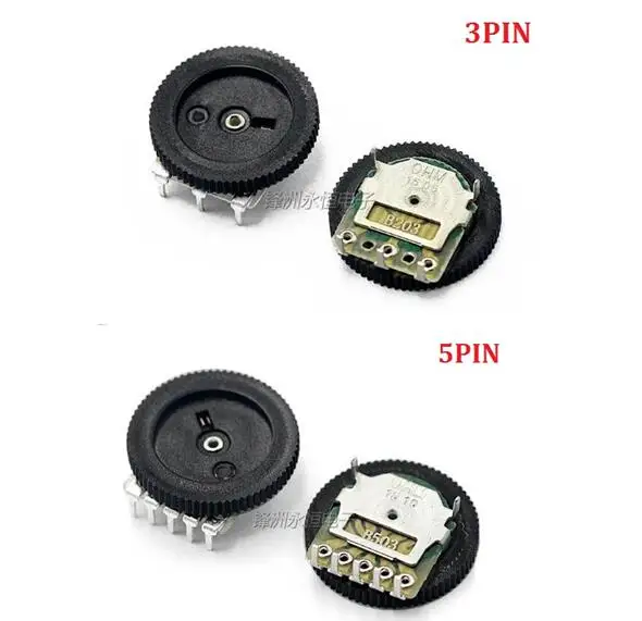 

10PCS Double Gear Tuning Potentiometer 50K B503 16*2MM B102/103/203/503 1K/10K/20K/50K Duplex Single Dual Dial Potentiometer