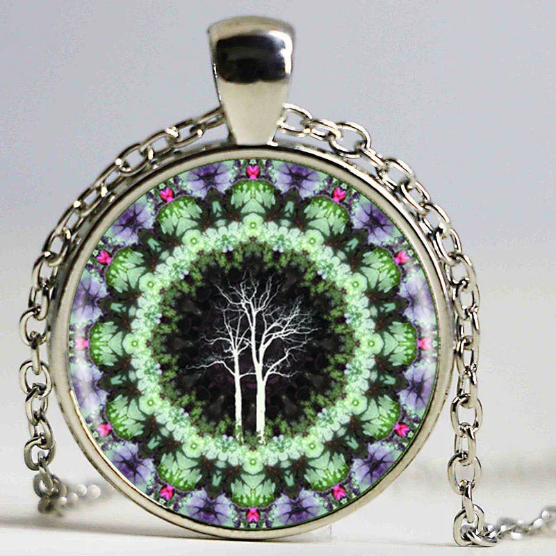 Rune лес Мандала Логотип Подвеска с цветочной мандалой картина искусство