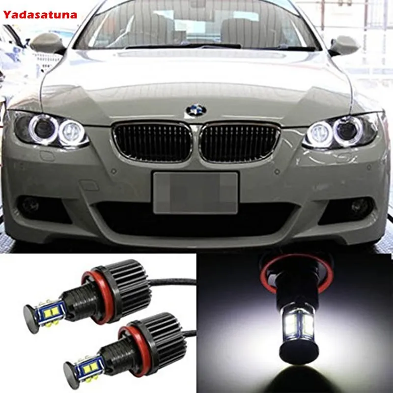 

2*80W Total H8 White 6000K LED Angel Eyes Halo Ring Marker Headlight Bulbs for BMW E90 E92 E93 E60 E61 E70 E71 E82 E89 X5 X6 ect