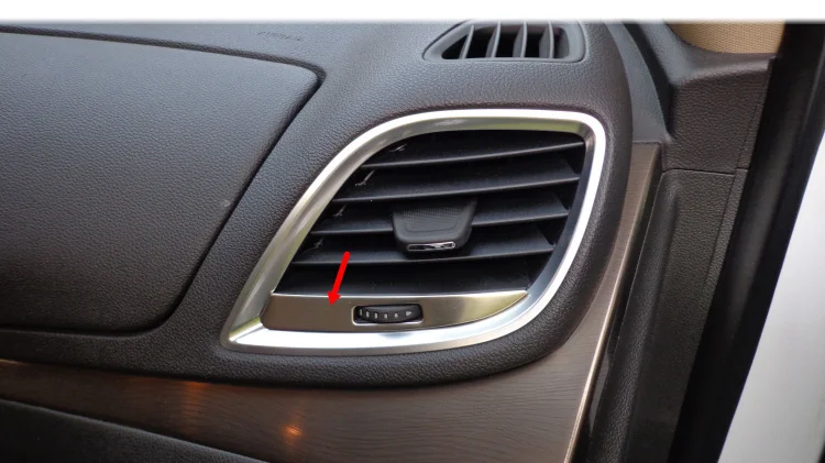 Car air conditioning outlet decoration cover for buick encore OPEL VAUXHALL MOKKA abs chrome 2pcs per set |