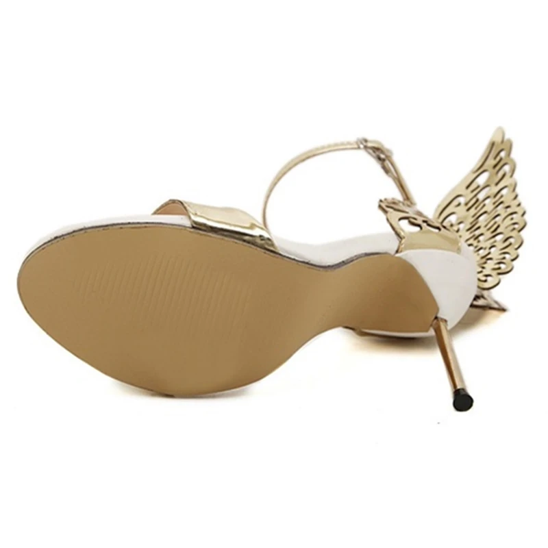 Новая обувь Женские сандалии Летние туфли-лодочки на высоком металлическом