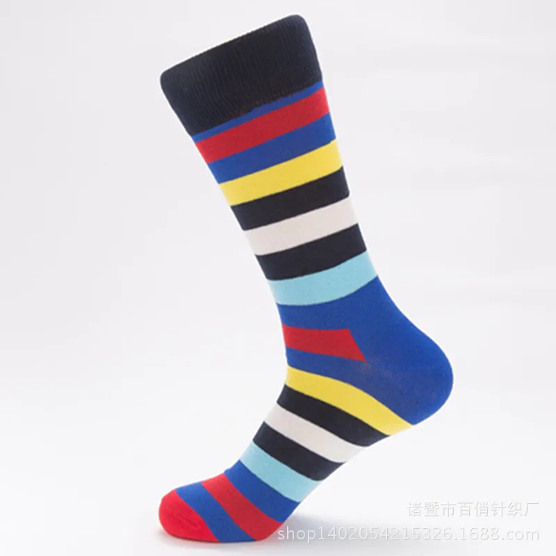 Spring and Autumn Happy Personality Stripes Socks | Женская одежда
