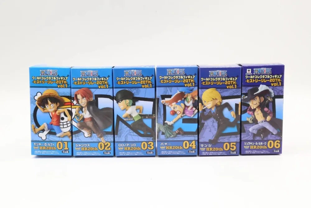 

Anime One Piece Luffy Ace Robin Sanji Zoro Buggy Shanks Running Ver. PVC Action Figures Collectible Model Toys Doll 6Pcs/set