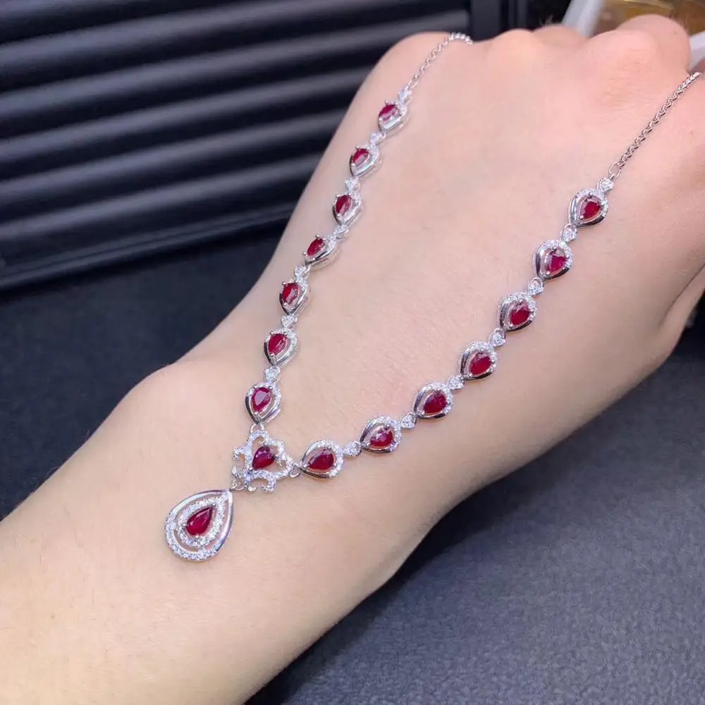 Ожерелье в форме капли воды сердца привлекательное благородное ожерелье из