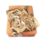 Позолоченные листы с листьями 14x14 см, 100 шт., для художественного творчества, имитация золота, серебра, меди, дизайнерская бумага для рукоделия, декоративная бумага для поделок