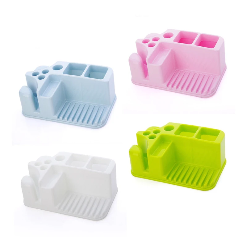 Bathroom Draing Organizer Toothpaste Toothbrush Holder Soap Dish Storage Glass Cup Drainer | Дом и сад