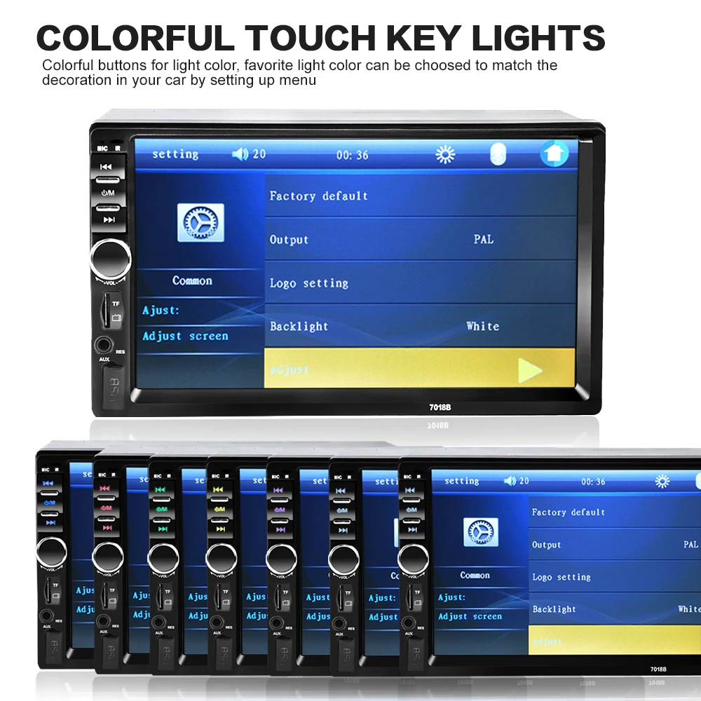 Новый 7018B 2 DIN Автомобильный Bluetooth аудио 7 &quotHD Авторадио в тире сенсорный экран