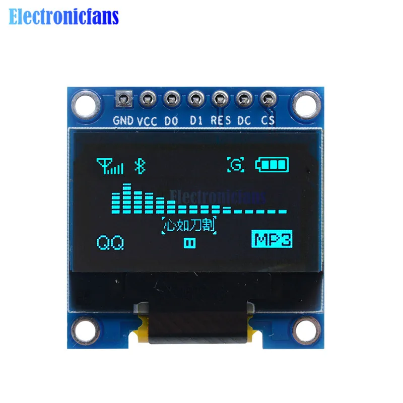 Синий 3 5 в 0 96 &quot0 дюйма O светодиодный модуль 128X64 ЖК дисплей для Arduino IIC I2C общаться