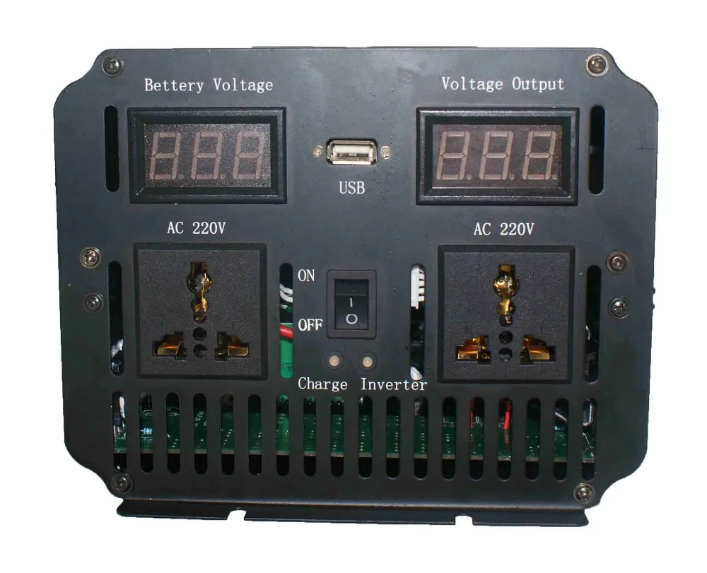 2000w dc 12v to ac 220v инвертор мощности с зарядным устройством ups светодиодный дисплей