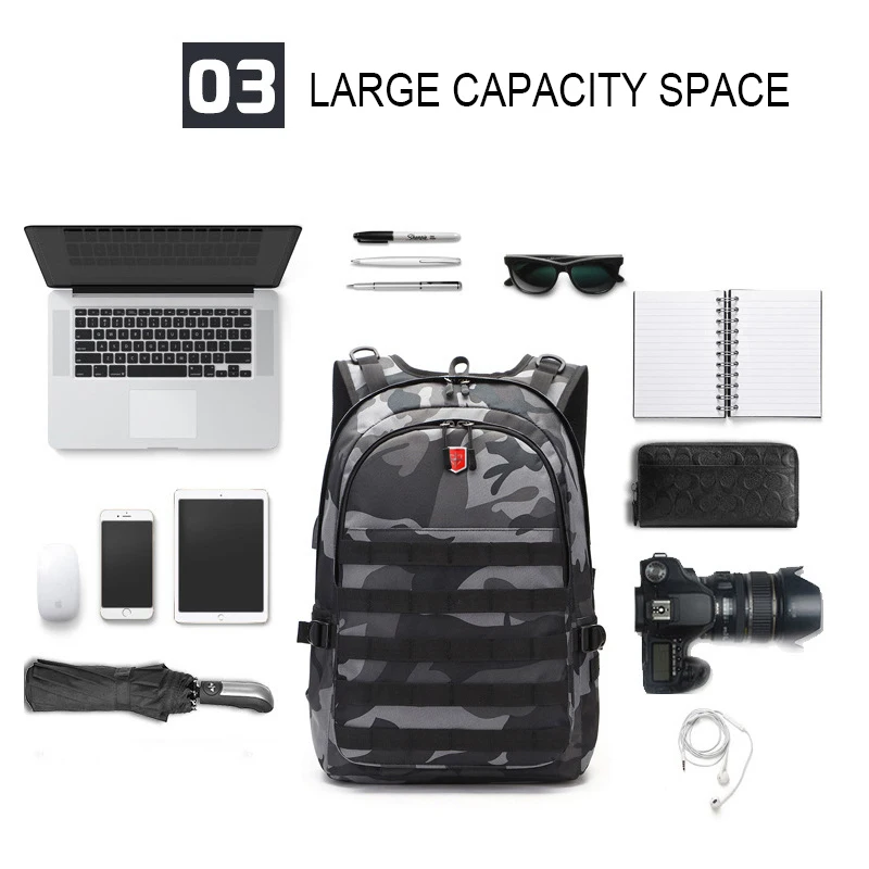 Многофункциональный мужской рюкзак для ноутбука 15 6 дюйма с USB-зарядкой школьные