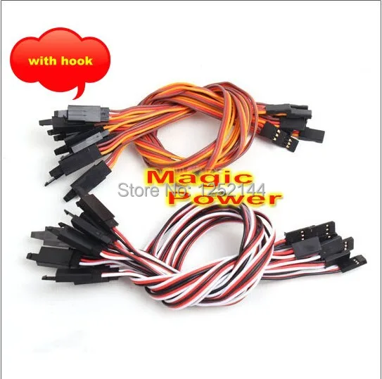 10 шт./лот Amass 22 # 22AWG 60core Futaba JR плоский удлинитель/удлинитель с крючком разной длины