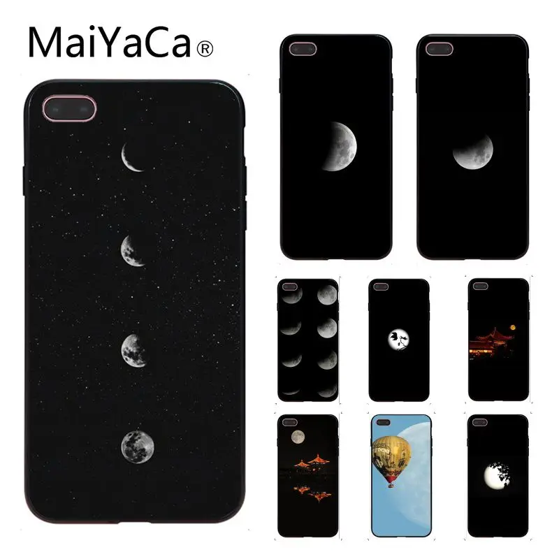 Мягкий чехол MaiYaCa Space Eclipse of the Moon для iphone 6 6s 6plus 6S plus 7 7plus 8 8plus 5 5s 5C|Чехлы-накладки| |