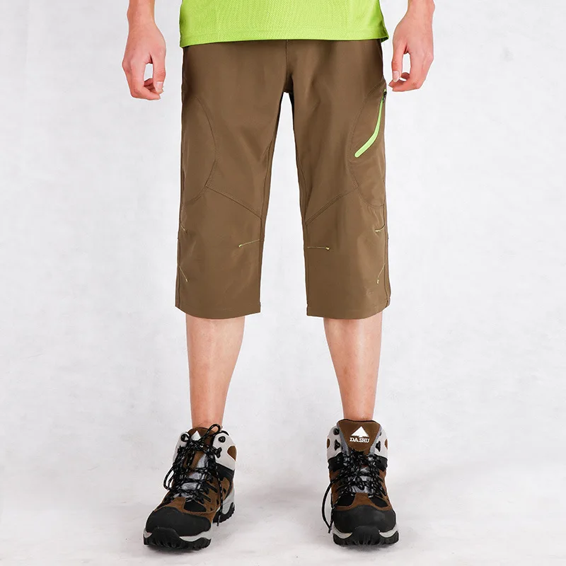 Шорты мужские спортивные быстросохнущие тонкие укороченные штаны на молнии с