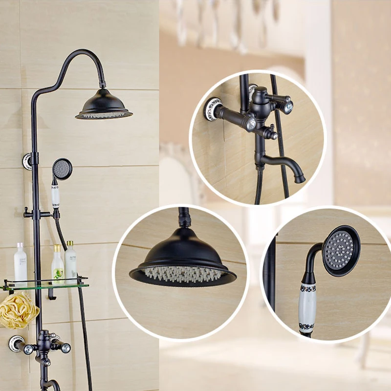 Современный 8 &quotсмеситель для душа с дождевой насадкой настенный вращается