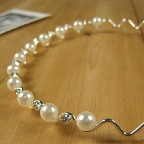 Популярные Элегантные стразы и имитация жемчуга волнистые заколки для волос